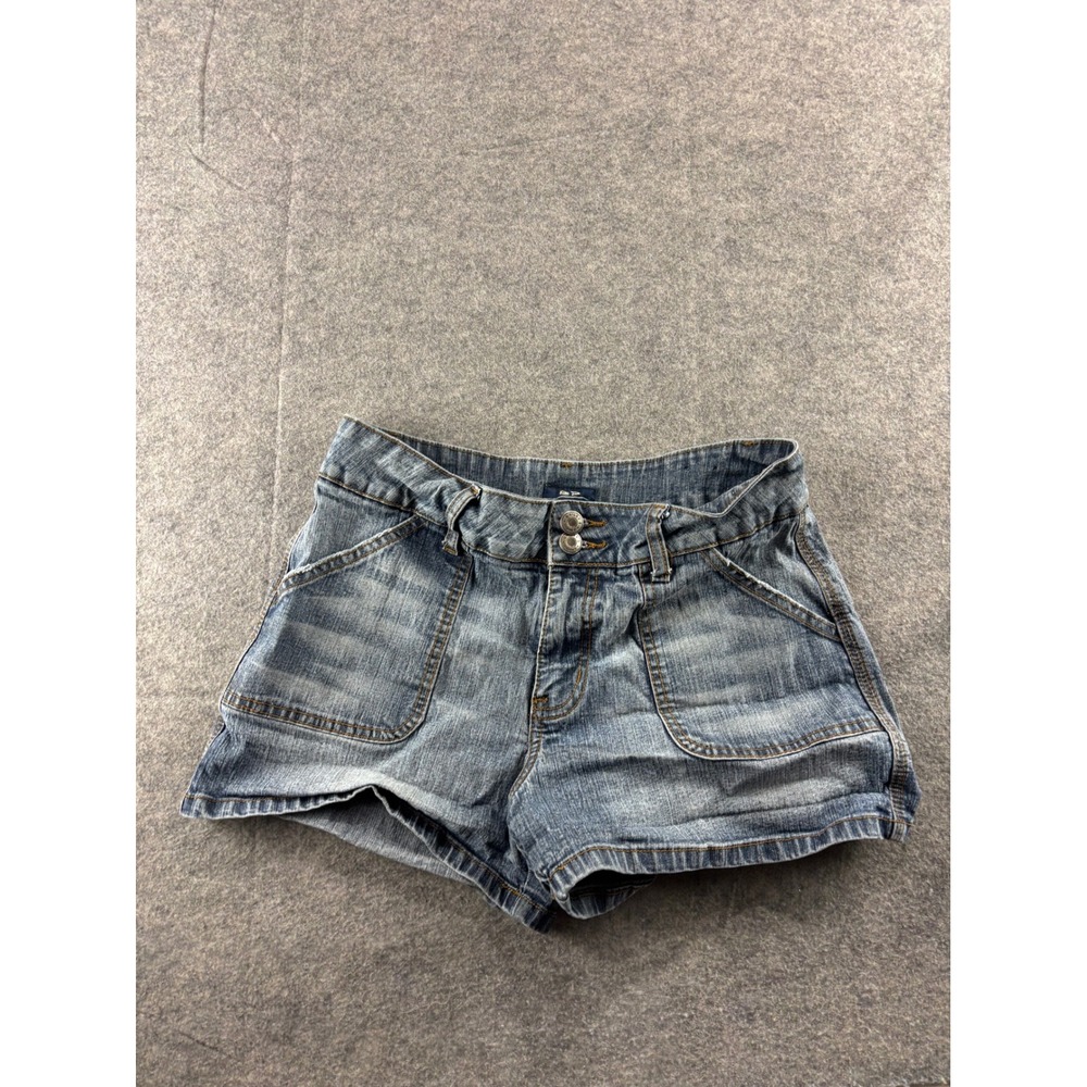 Bailey's Point Denim Shorts Medium Wash Double Button Size 3/4 Utility Y2K 2000s